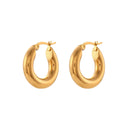 Brinco Argola Três Tamanhos Banhado em Ouro 18k