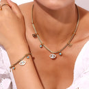 Colar Olho Grego Banhado em Ouro 18k