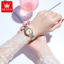 OLEVS Relógio Feminino Original Automático a Prova D'água Aço Inoxidável 6602 26mm