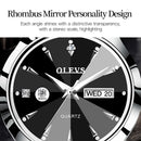 OLEVS Relógio Feminino Original Fino Quartzo a Prova D'água Aço Tungstênio 8697L 24mm