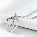 Conjunto Coração de Gato Prata