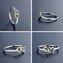 Conjunto Corações Unidos Prata