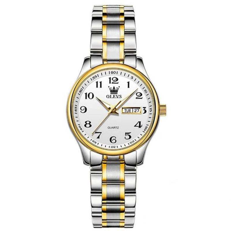 OLEVS Relógio Feminino Original Clássico Quartzo a Prova D'água Aço Inoxidável 5567 29mm