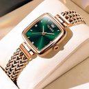 OLEVS Relógio Feminino Original Quadrado Namorada Quartzo a Prova D'água Aço Inoxidável 9951 28mm