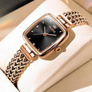 OLEVS Relógio Feminino Original Quadrado Namorada Quartzo a Prova D'água Aço Inoxidável 9951 28mm