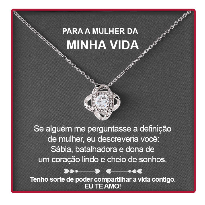 Colar de Prata 925 Com Rosa Real - Para A Mulher da Minha Vida