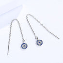 Brinco Olho Grego Fio Prata