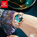 OLEVS Relógio Feminino Original Diamante Quartzo a Prova D'água Aço Inoxidável 5536 32mm