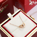 Caixa Rotativa Rosa Eterna Com Colar de Prata 925 Personalizado