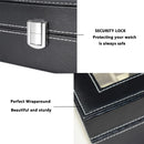 Caixa Relógios Luxo Dupla Camada com Almofadas 6 e 12 Slots