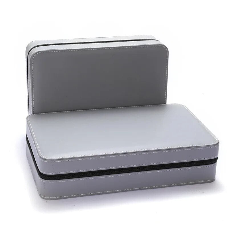 Caixa Relógios Luxo com Ziper e Almofadas 6 e 12 Slots