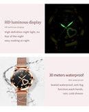 OLEVS Relógio Feminino Original Coração Quartzo a Prova D'água Aço Inoxidável 5189 36mm