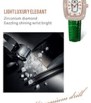 OLEVS Relógio Feminino Original Retangular Quartzo a Prova D'água Aço Inoxidável 9950 33mm