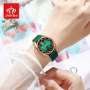 FATE LOVE Relógio Feminino Original Quartzo a Prova D'água Aço Inoxidável Couro 902 32mm