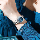 OLEVS Relógio Feminino Original Brilhantes Quartzo a Prova D'água Aço Inoxidável 9945 34mm