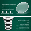 OLEVS Relógio Feminino Original Brilhantes Quartzo a Prova D'água Aço Inoxidável 9945 34mm