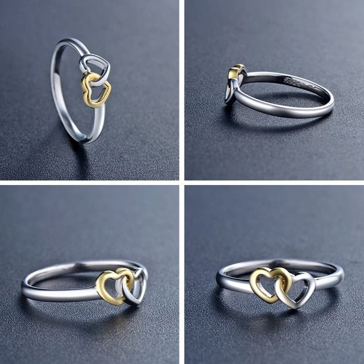 Conjunto Corações Unidos Prata